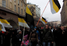1 марта. Колонна националистов на Марше против Путина
