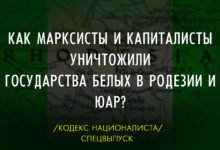 Как марксисты и капиталисты уничтожили государства белых в Родезии и ЮАР?