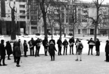 Русские политэмигранты Литвы вышли на митинг против политического террора в РФ