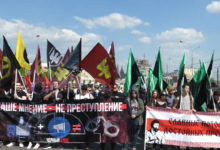 Колонна националистов на Марше в защиту Свободного Интернета. Фоторепортаж