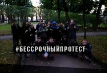 Русские националисты посетили участников бессрочного лагеря протеста в Санкт-Петербурге