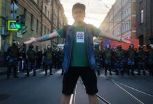 Русские Националисты Санкт-Петербурга посетили акцию в защиту независимых кандидатов, и развернули плакаты в поддержку узников совести